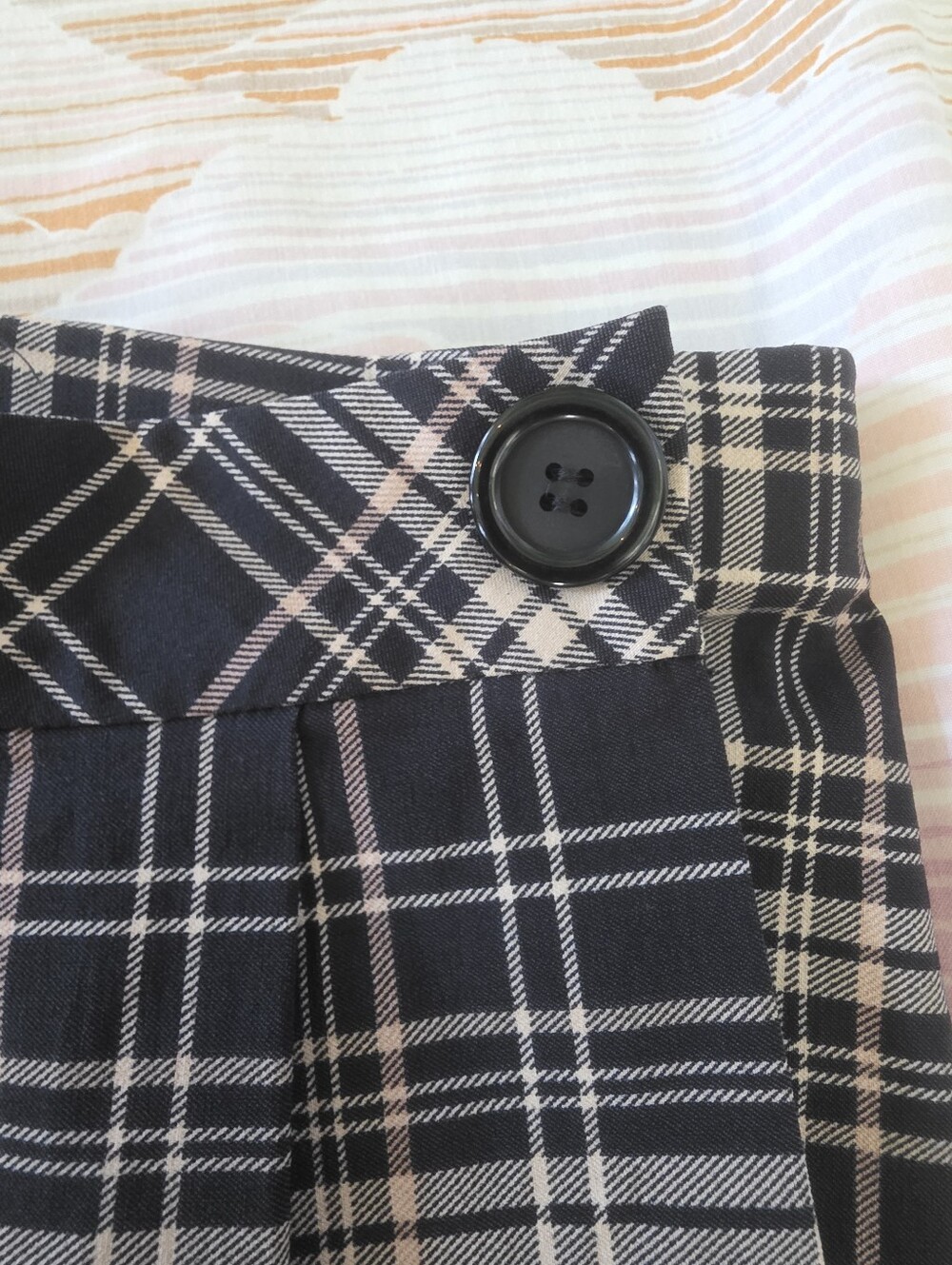 Joe B - Joe Benbasset Plaid Mini Skirt Y2K Faux Wrap Clueless Academia L